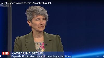 Katharine Beclin von der 'Plattform gegen Ausbeutung und Menschenhandel' im ORF-Interview zum  'Internationalen Welttag gegen Menschenhandel' am 30. Juli