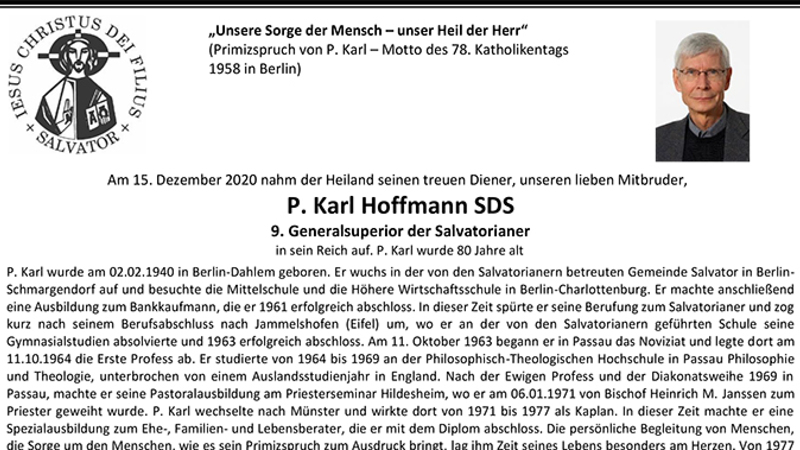 Parte P. Karl Hoffmann / Georg Herr Parte P. Karl Hoffmann