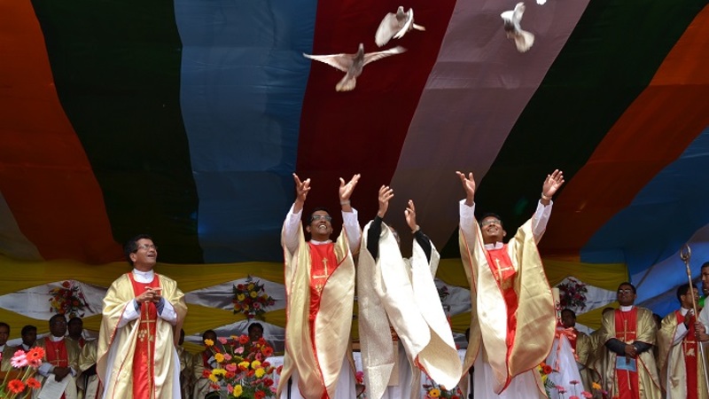 Festgottesdienst in Nordost-Indien