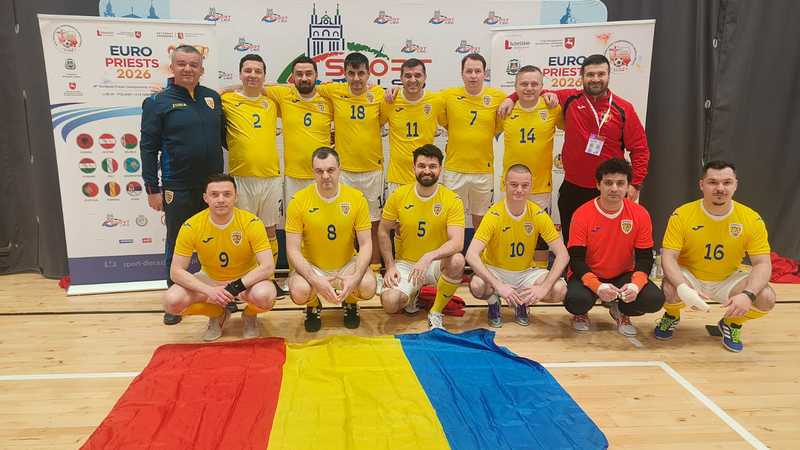 Priesternationalelf Rumänien. P. István Barazsuly SDS trägt die Nummer 10 / Salvatorianer Priesternationalelf Rumänien. P. István Barazsuly SDS trägt die Nummer 10