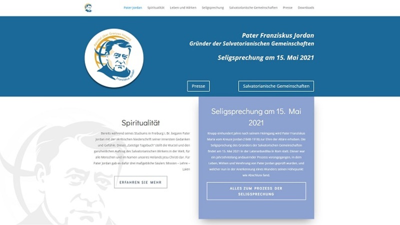 Neue Homepage www.PaterJordan.org / Robert Sonnleitner Neue Homepage www.PaterJordan.org