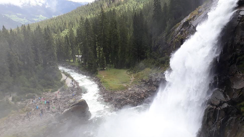 Die unterste Stufe der Krimmler Wasserfälle