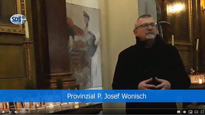 Screenshot aus dem Video 'Ostergruß 2020' mit Provinzial P. Josef Wonisch