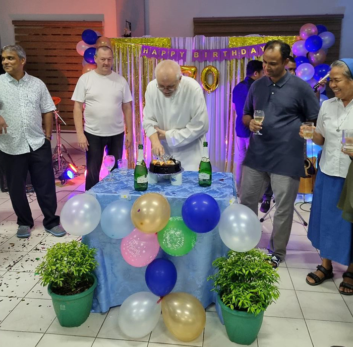 Vinoy (Novizenmeister), P. Hubert (Superior), P. Theeban, Sr. Irma / P. Josef Wilfing Vinoy (Novizenmeister), P. Hubert (Superior), P. Theeban, Sr. Irma