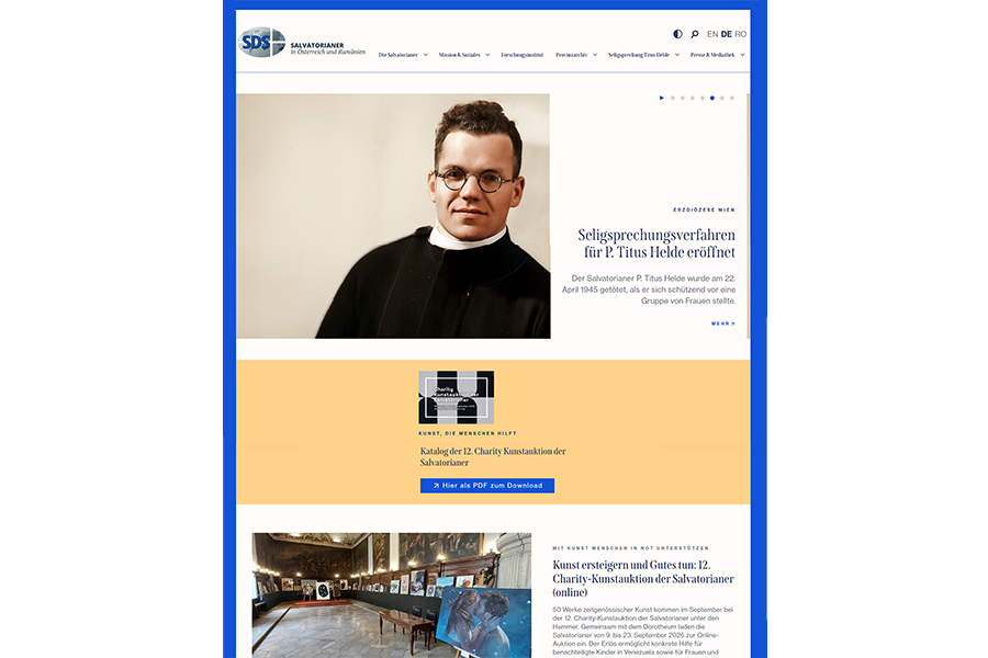 Homepage der Salvatorianer / © Salvatorianer/Robert Sonnleitner Homepage der Salvatorianer
