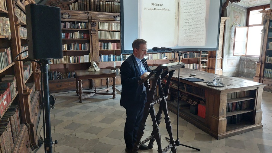 P. Filippo Lovison B sprach über die Geschichte der österreichischen Provinz der Barnabiten und deren Übergang an die Salvatorianer.