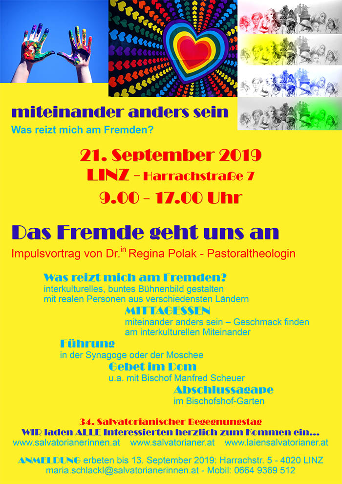 Plakat zum 34. Salvatorianischen Begegnungstag 2019 / Sr. Heidrun Bauer Plakat zum 34. Salvatorianischen Begegnungstag 2019