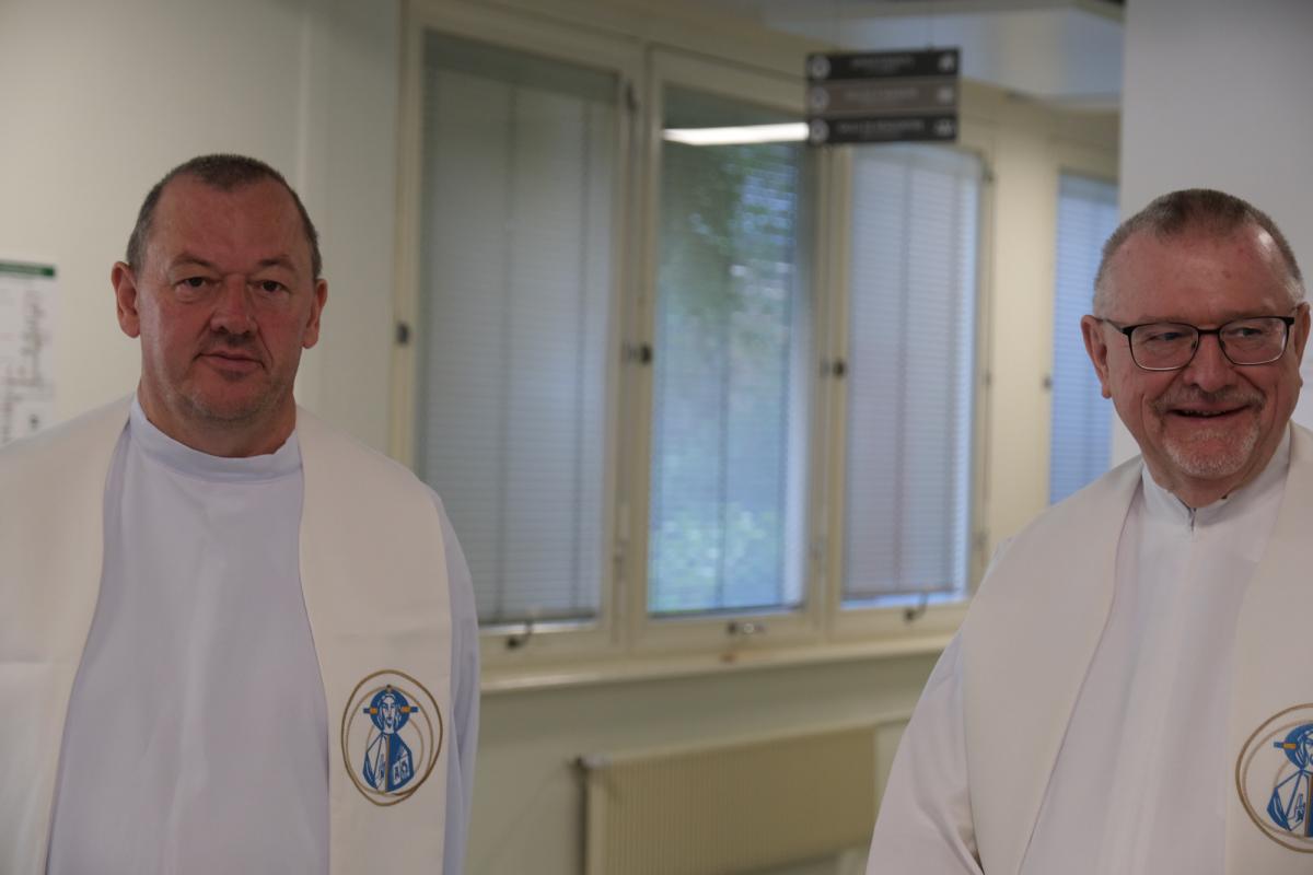 Provinzial P. Josef Wonisch (rechts) ist aus Wien dabei / Salvatorianer Provinzial P. Josef Wonisch (rechts) ist aus Wien dabei