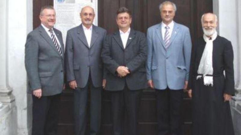 Die Salvatorianergemeinschaft 2009: P. Josef Wonisch, P. Wolfgang, P. Erhard Rauch,  P. Peter van Meijl, P. Thomas Runggaldier